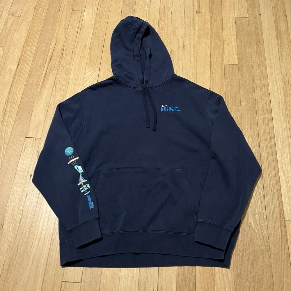 Nike Life On Mars Sweater Mens XL‎ Obsidian Flo Streetwear Planets Space Hoodie